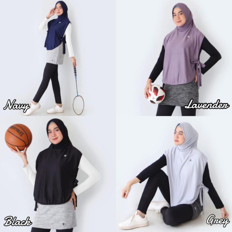  Rompi  Vest Tie On Luaran Hijab  Sport Olahraga Utk Basket 