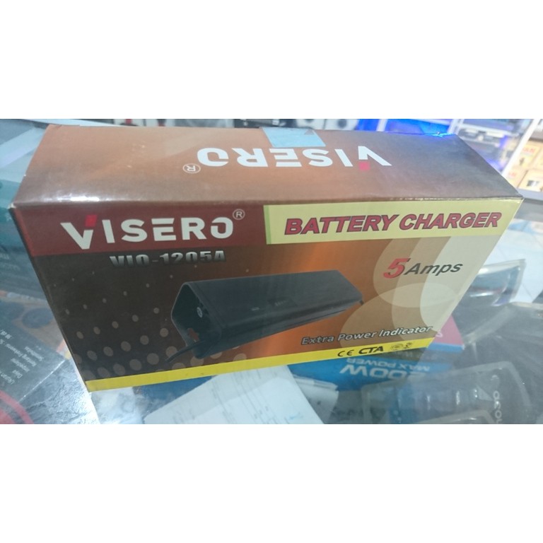 Charger Aki 5A Otomatis TERMURAH SMART FAST CHARGER VISERO LED INDICATOR