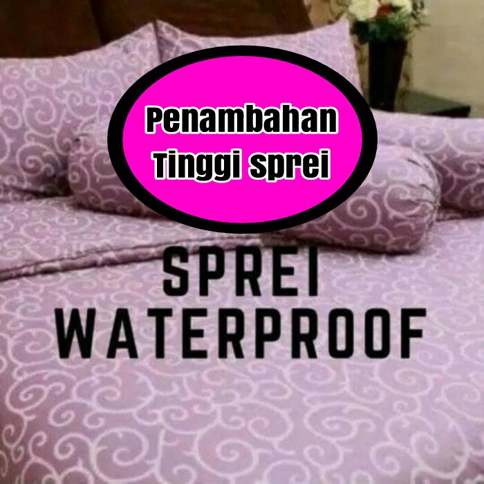 Penambahan tinggi sprei waterproof/anti ompol/anti air/anti tungau motif ulir