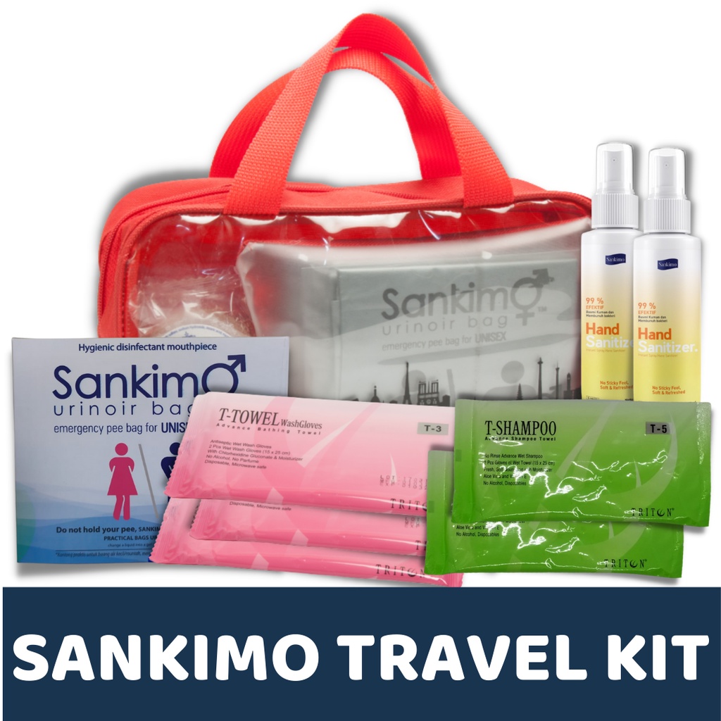 Sankimo Paket Haji dan Umroh Produk Wajib Dibawa Jamaah Alat Kencing / Kantong Urin / Pee Bag / Kantung Urine / Urinoir Bag