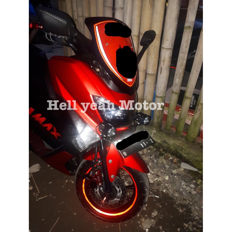 Breket Plat No Nomor Depan + dudukan lampu tembak NMAX Kumis Yamaha