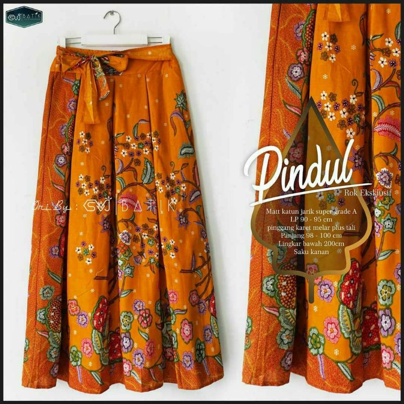 Rok Katun Motif Batik Wanita Remaja Dewasa Panjang Jumbo Fashion Muslim Kekinian Terbaru Pekalongan-1