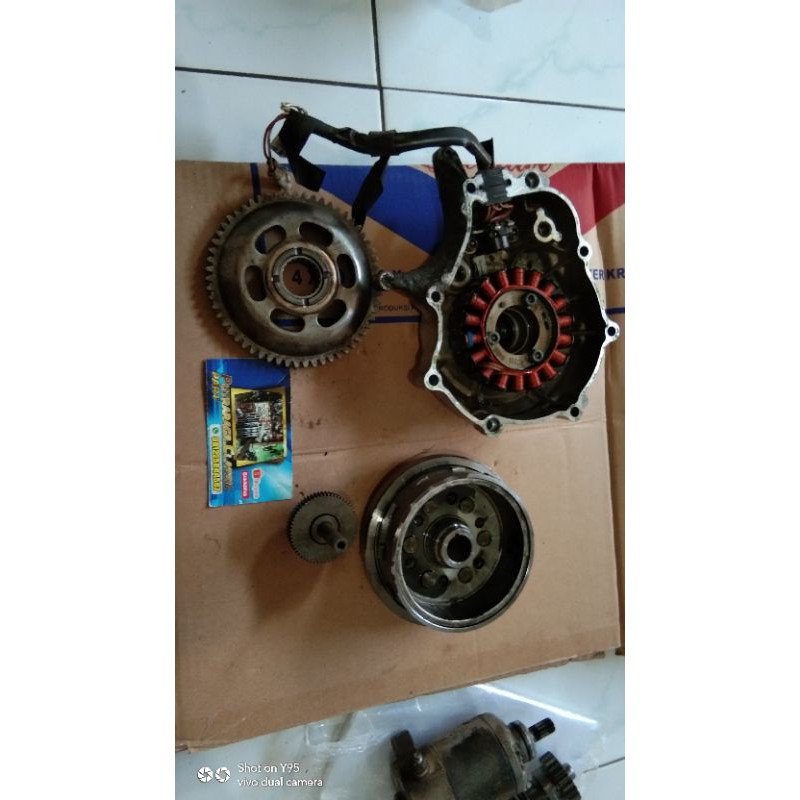 BLOK MAGNET BLOCK MESIN SET KOMPLIT PENGAPIAN YAMAHA VIXION OLD 3C1 ORIGINAL COPOTAN