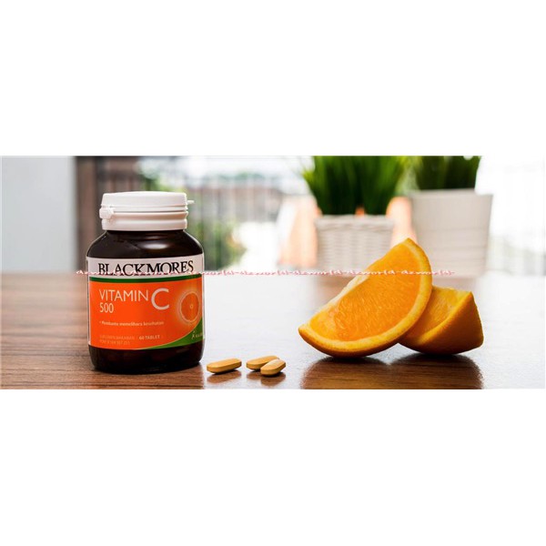 Blackmores Vitamin C 500mg 60tablet Suplemen Makanan Vit C Rasa Jeruk Orange Black Mores