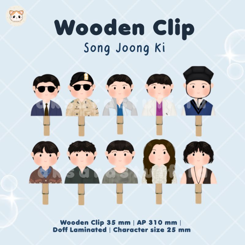 

WOODEN CLIP K-ACTOR SERIES SONG JOONG KI | WOODEN CLIP KDRAMA | SONG JOONG KI FANMERCH