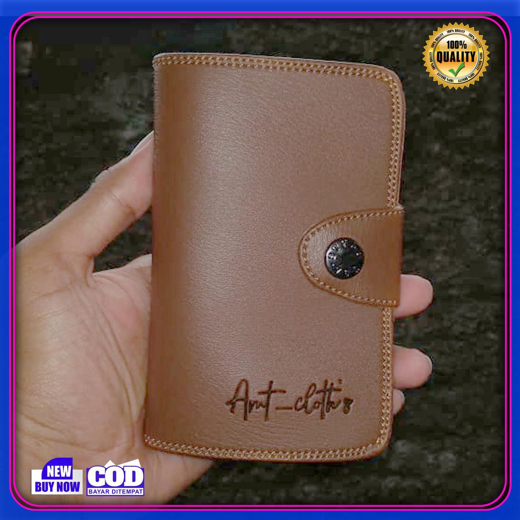 promo !! Dompet cowok 3/4 terbaru Bahan PVC Leather Simple