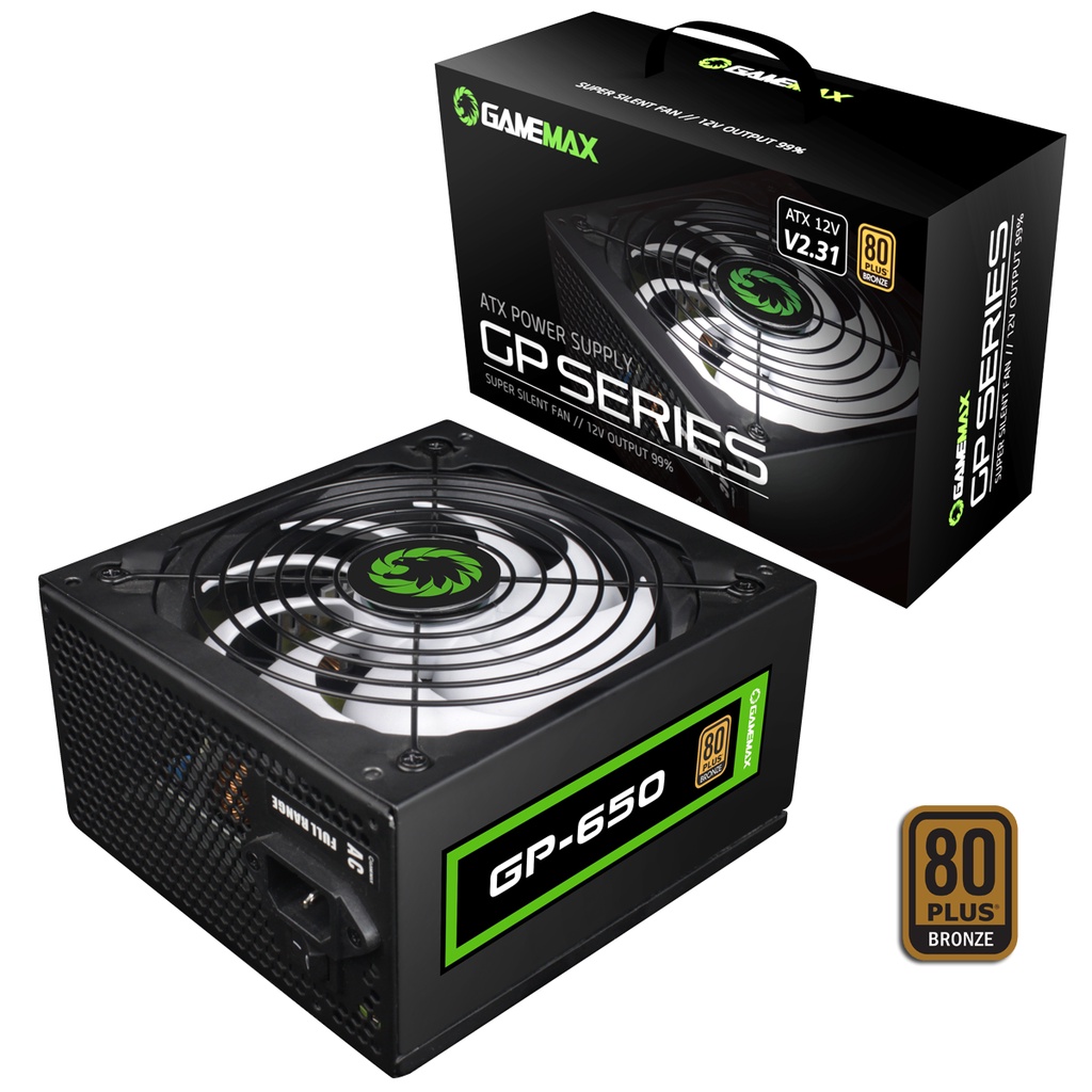 PSU Gamemax 650 Watt +80 Pure GP Series Bronze Certified