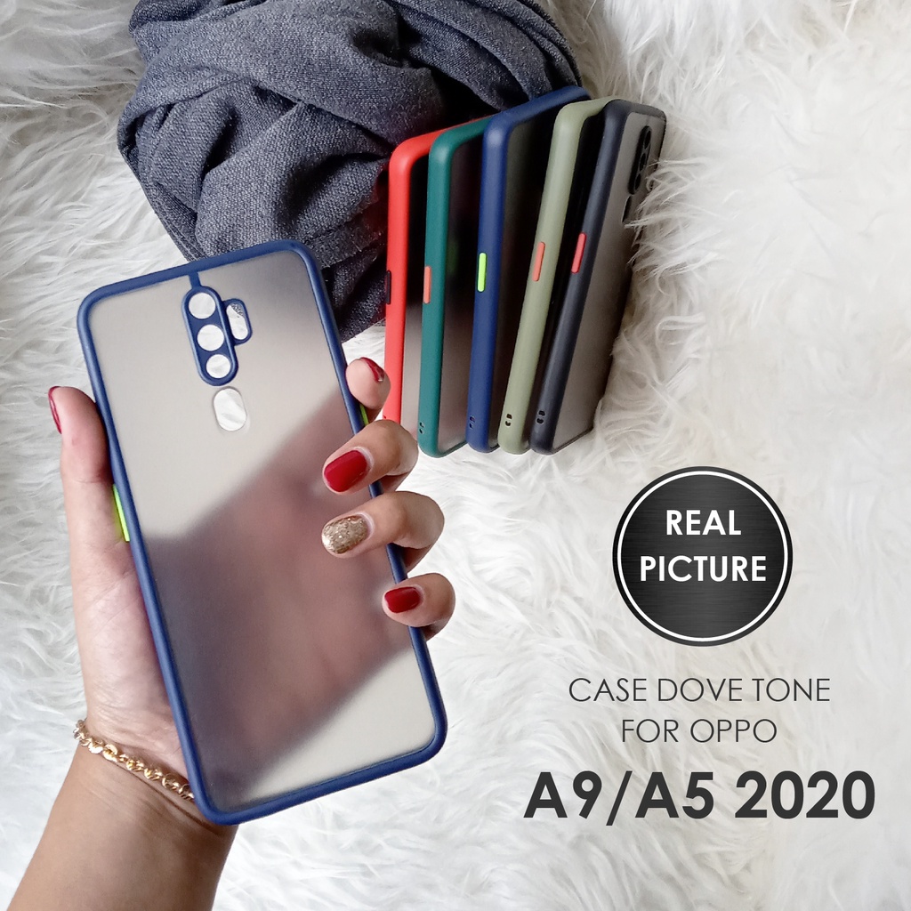 CASE HP OPPO A5 2020 SOFTCASE DOVE MATTE PLUS PELINDUNG CAMERA