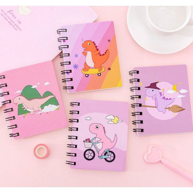 Notebook Motif DINOSAURUS &amp; UNICORN / Notes Buku Memo Mini Gambar Unicorn &amp; Dinosaurus / Buku Mini