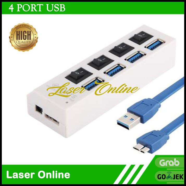 Hesaa_Store | Usb 3.0 Hub Skalar 4 Port On/Off Usb White