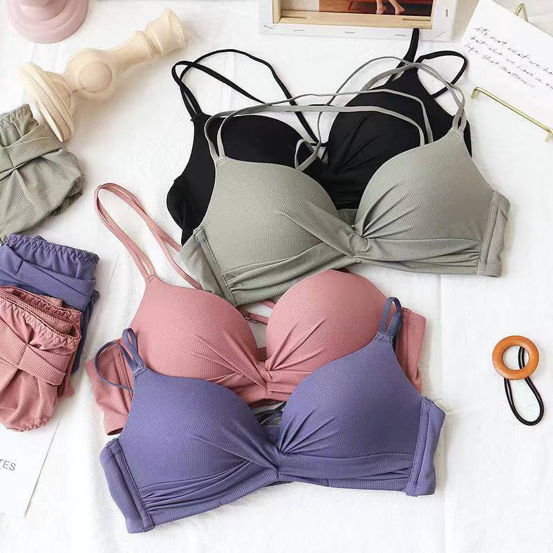 【 Bra Mall 】BM-130 Bra Cute small thin chest bra sexy halfcup tanpa kawat wanita import