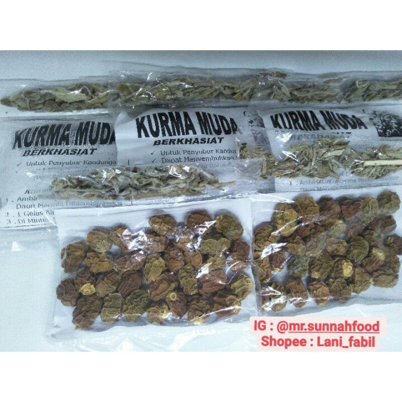 Kurma Muda Kering Fresh Daun Marmia Untuk Program Hamil Promil Kesuburan Suami Istri Herbal Original Indonesia