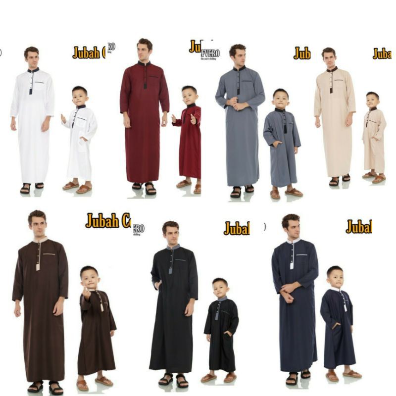 ( COD )READY STOK Jubah gamis cauple ayah Dan anak baju muslim pria baju muslim terlaris ( HARGA SUD
