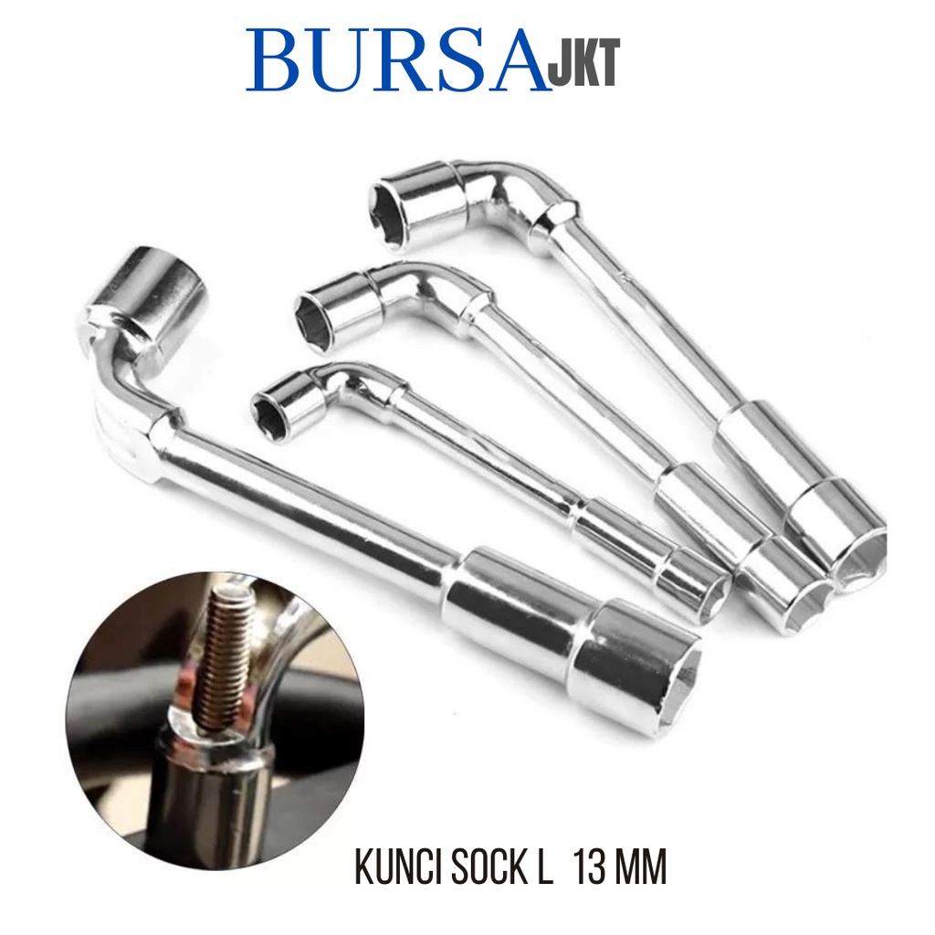 KUNCI SOK SOCK SHOCK WRENCH L PENDEK 1/2 6PT DUAL 13 MM