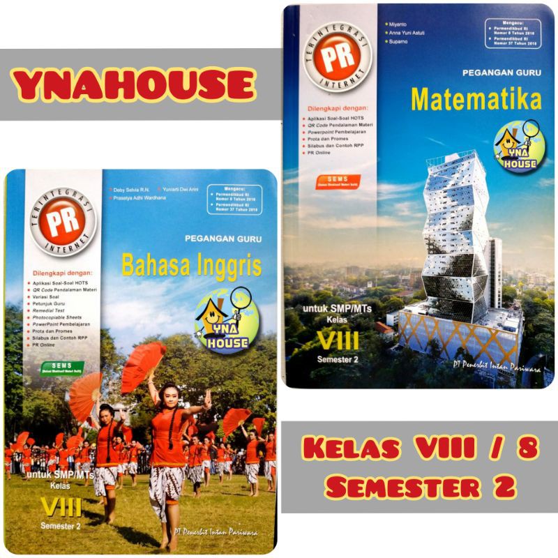 Buku PR Pegangan Guru SMP/MTs Kelas VIII/8 Semester 2 Intan Pariwara