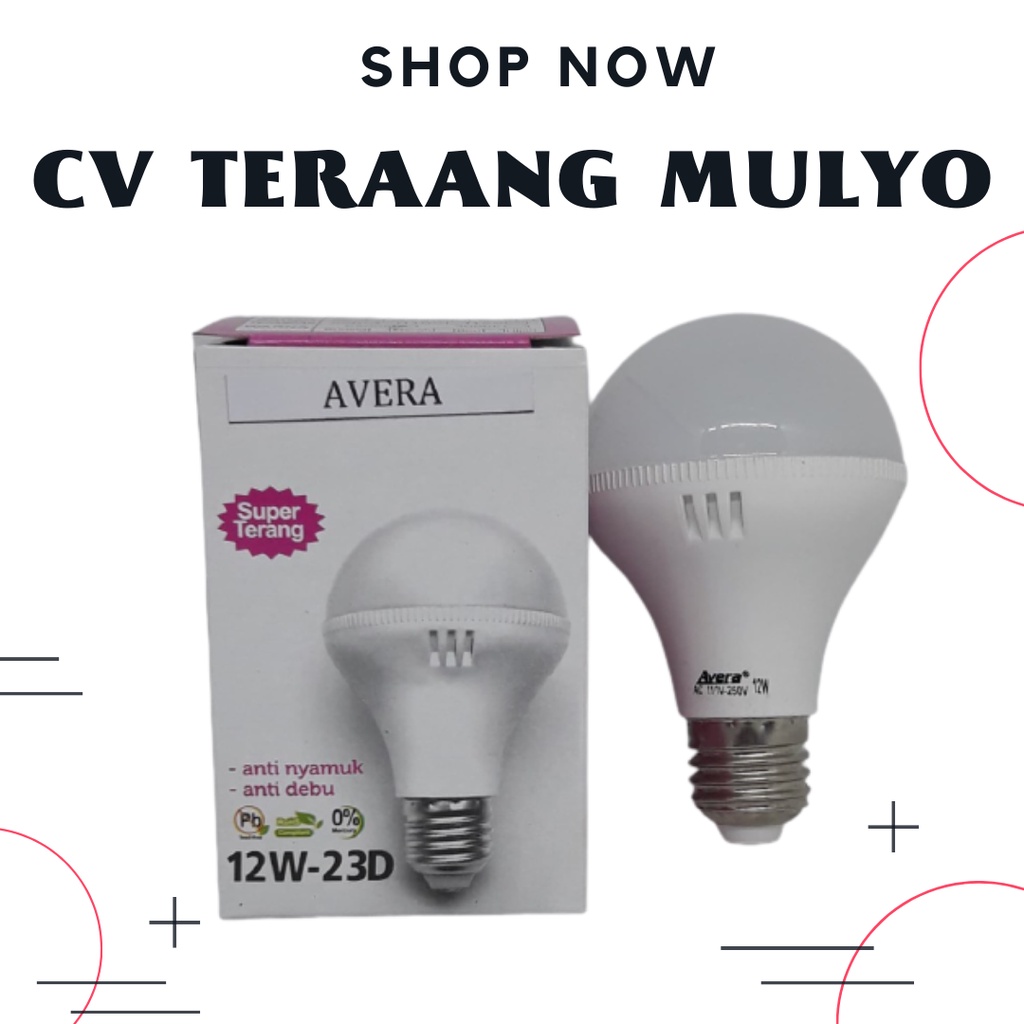 Lampu Led 12 Watt Putih Avera
