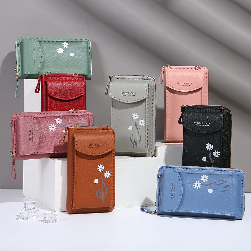 Tas Slempang Wanita Motif Bunga Style Wanita Korea Import Real Pict