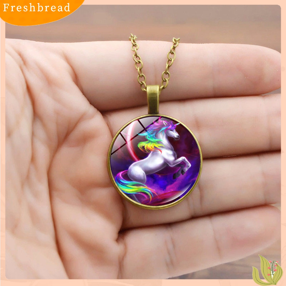 [TERLARIS]Fashion Colorful Unicorn Pendant Necklace Men Women Jewelry Cocktail Party