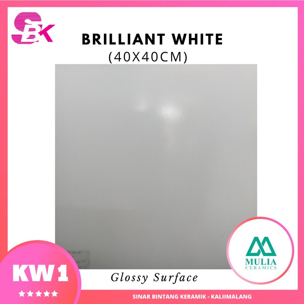 Keramik Putih 40x40 Kw 1 Mulia