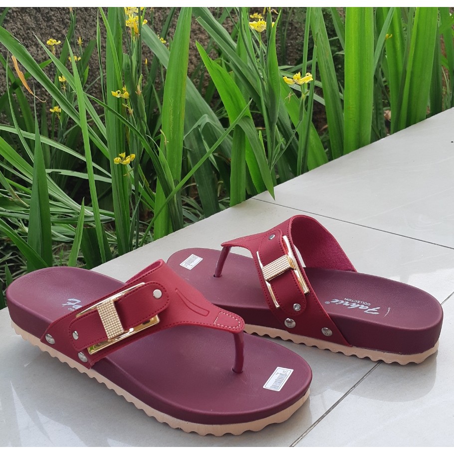 fahrie shoes Sandal wanita jepit gesper terbaru/sandal flat terlaris dan termurah fh-29