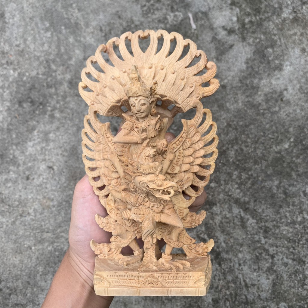 Patung Kayu Cendana Asli Ukiran Garuda Wisnu Ukuran M