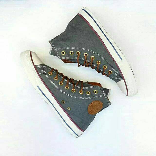 Sepatu Converse Classic Premium High Import Vietnam Grey Abu Sneakers Kets Kado Hadiah Pria Wanita