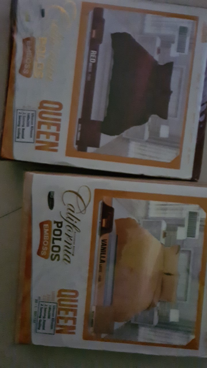 Sprei Polos California Ukuran Queen Size 140x200 / 145x200 / 150x200 / 155x200