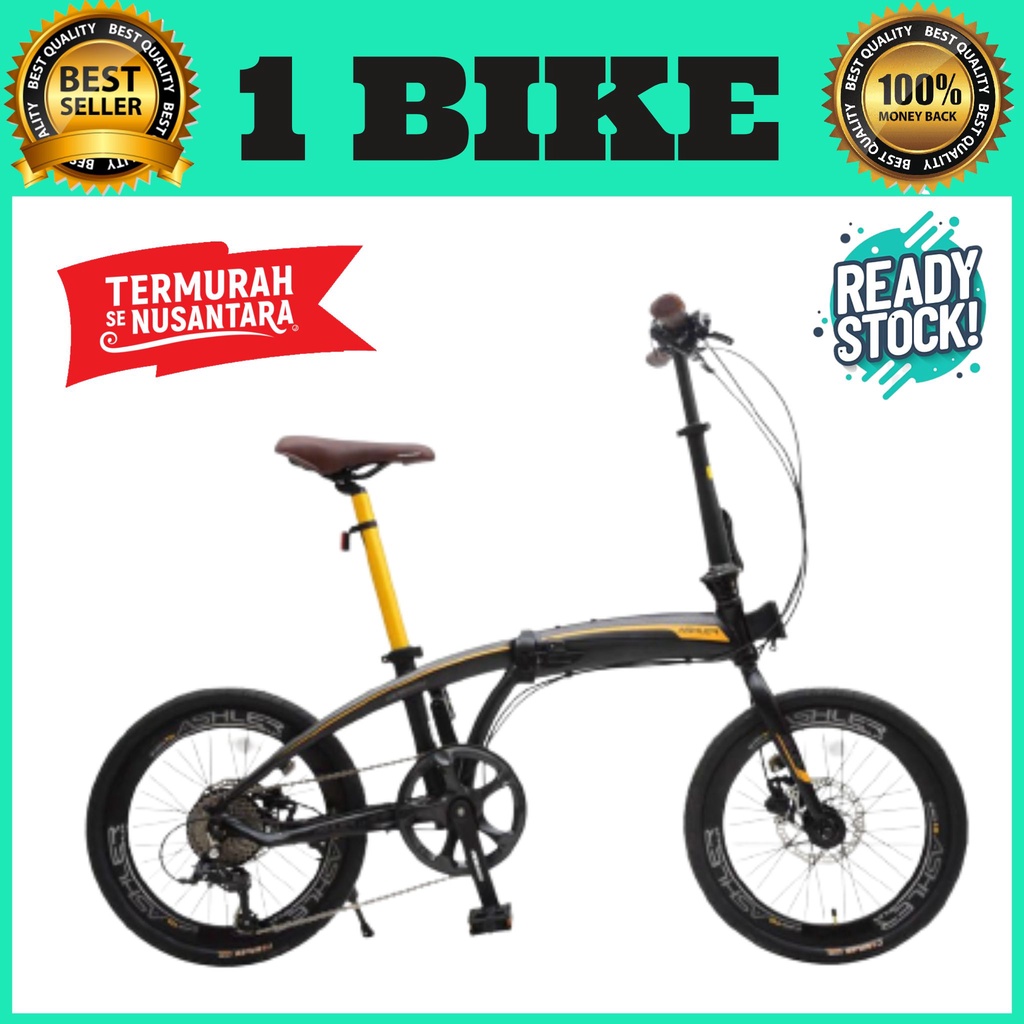 Sepeda Lipat Odessy Folding bike Ashler 9 speed