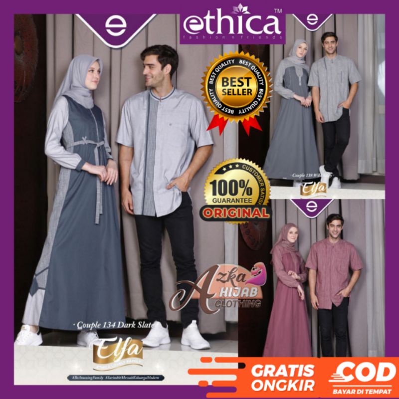 SARIMBIT ETHICA 2022 COUPLE 130 / BAJU COUPLE KELUARGA / BAJU MUSLIM COUPLE KELUARGA / BAJU LEBARAN 2022 / BAJU KELUARGA / BAJU SERAGAM LEBARAN / BAJU SARIMBIT KELUARGA MUSLIM / BAJU SARIMBIT KELUARGA 2022 / BAJU COUPLE MUSLIM KELUARGA / COUPLE PASANGAN