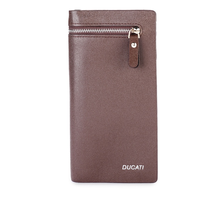 Ducati Dompet Panjang Clutch Travel Wallet Exclusive Long Wallet Import Dark Brown 2011400403DBR