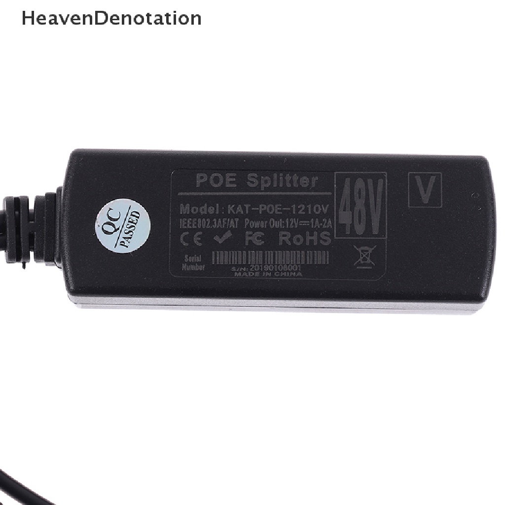 (Heavendenotation) Splitter Power Over Ethernet 48v Ke 12v 2.4a Ieee802.3