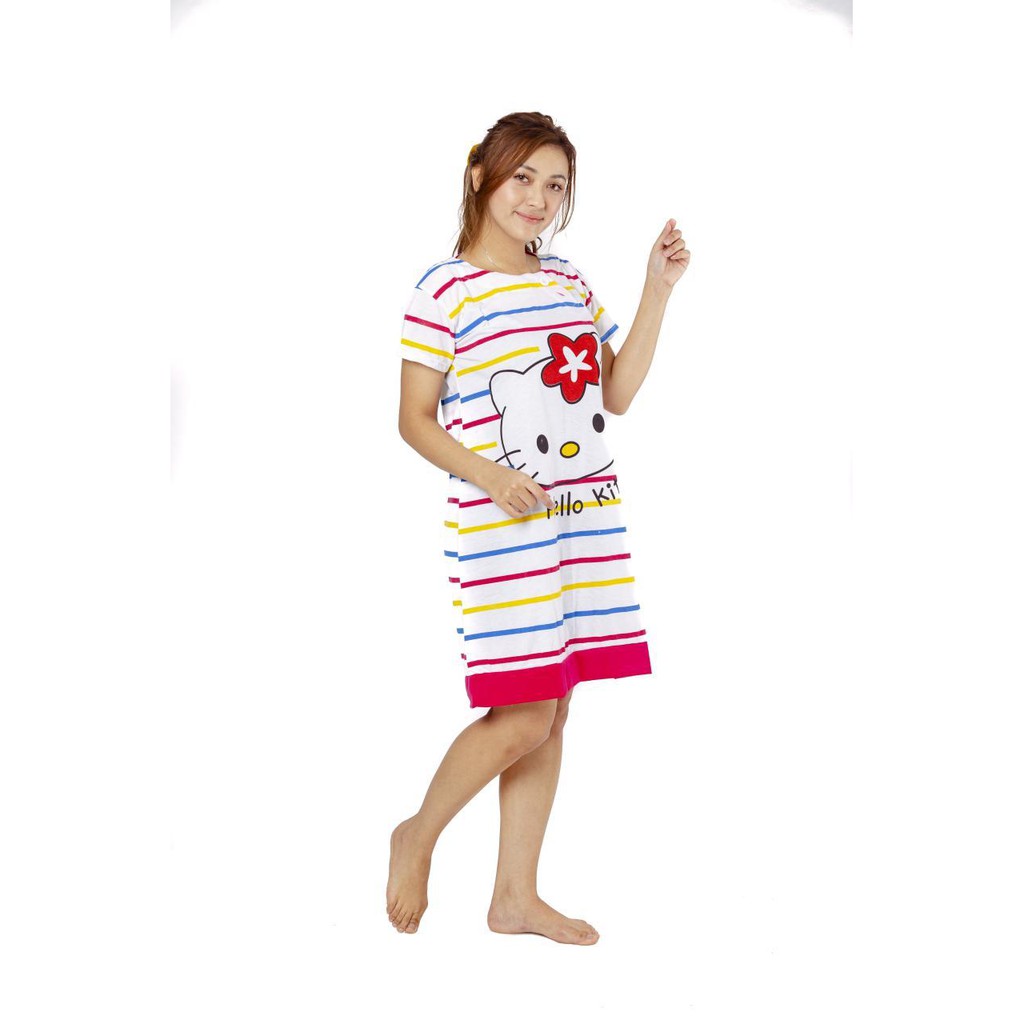 Izany Piyama baju tidur CP/HP/PP/ Daster Bahan kaos-DASTER KAOS KANCING