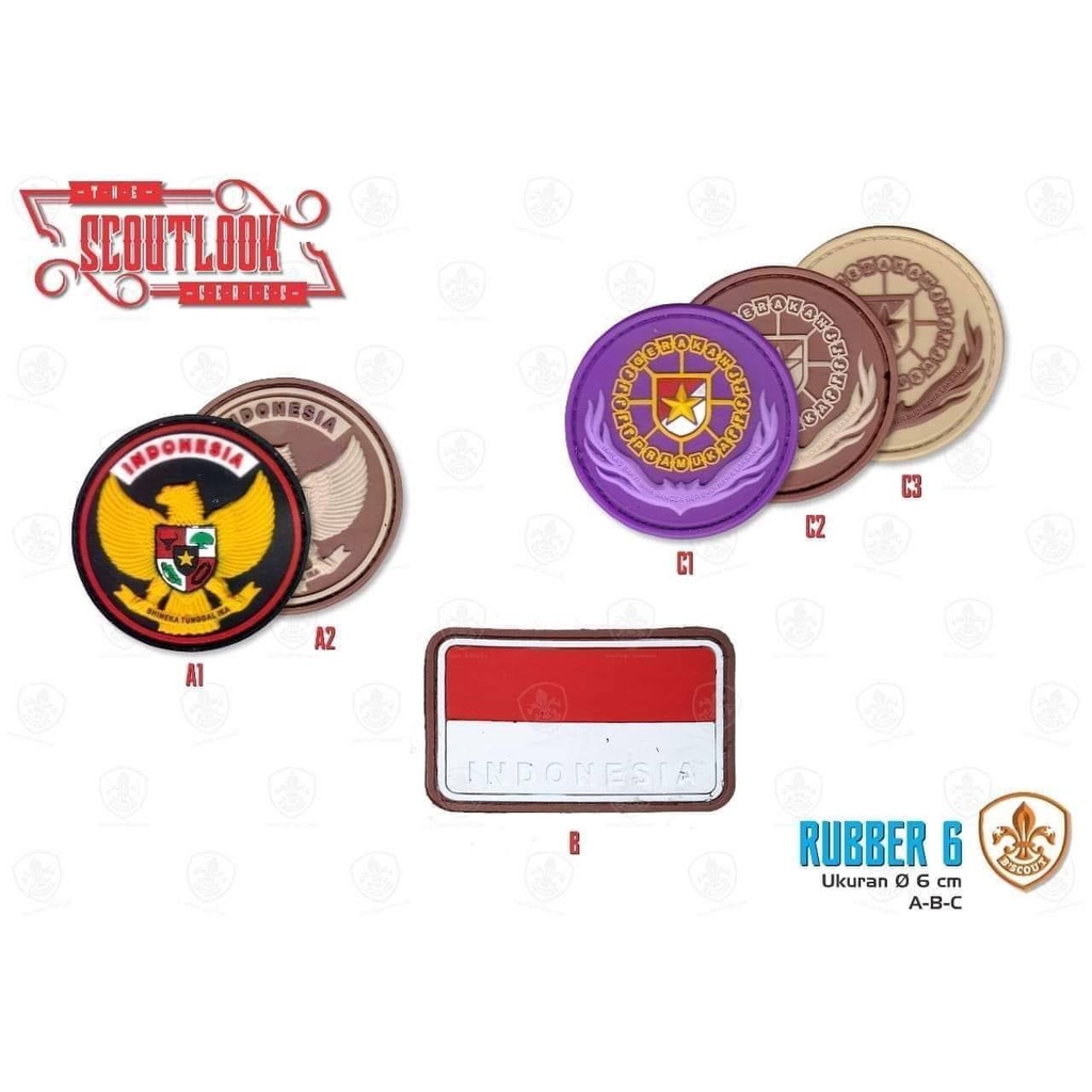 Bscout Scoutlook- Rubber Badge Pramuka