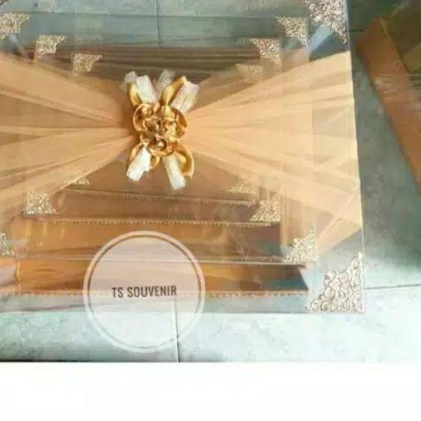 

✤ Kotak hantaran / kotak seserahan / box hantaran mika tile 1 set gold ✮