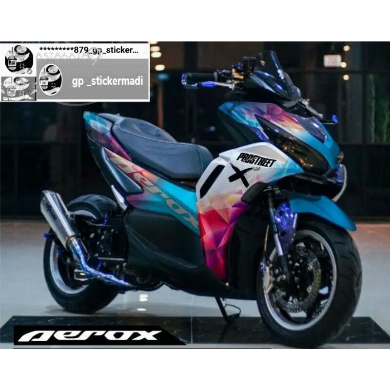 decal aerox full blok2017-21custom suka suka