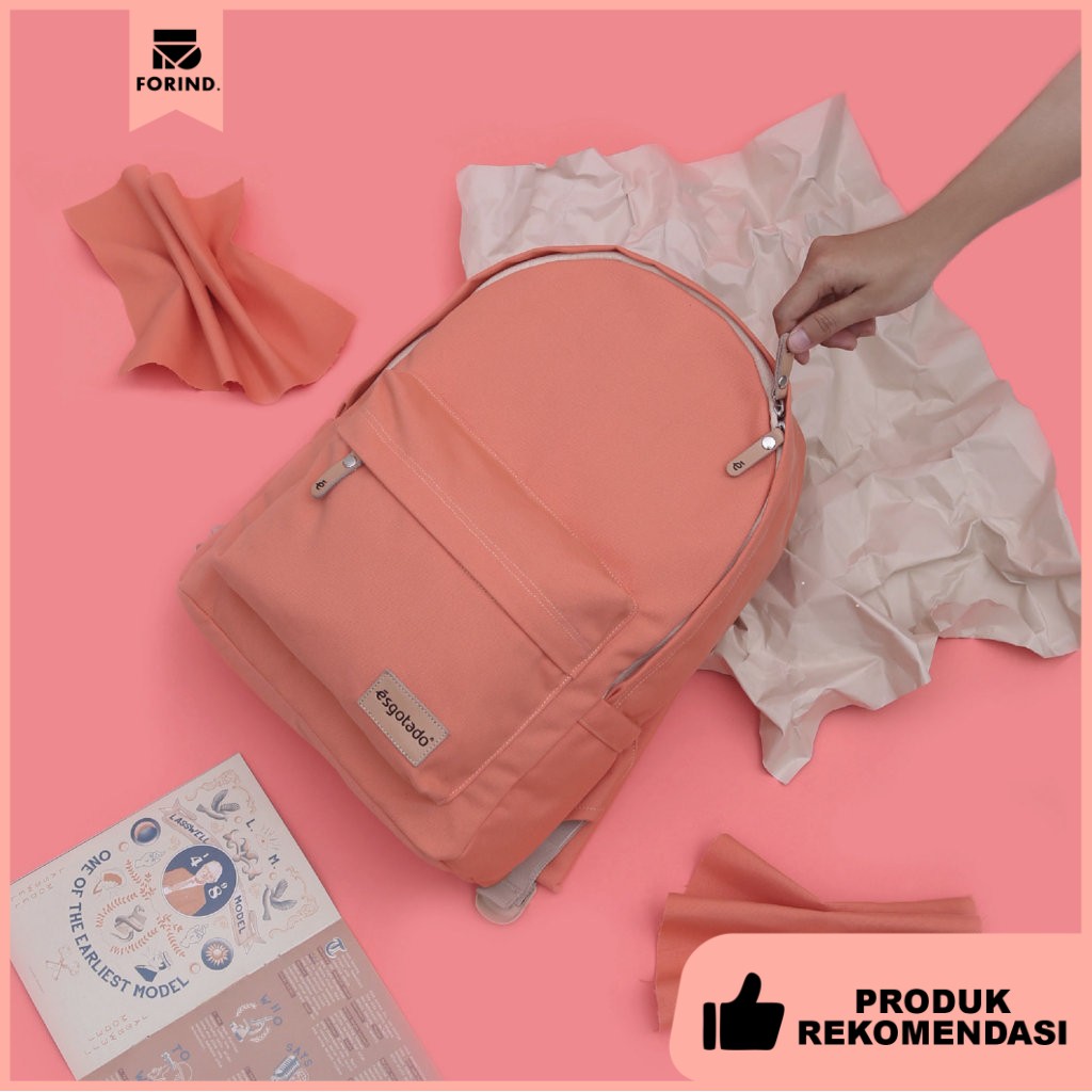 Limito Mochilo Onzo Peach | Tas Ransel Mini Polos Kecil Simpel Wanita Backpack | FORIND x Esgotado