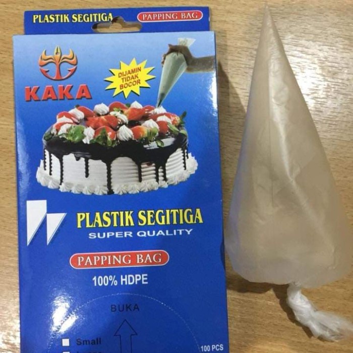 

KUE-PENGHIAS-ALAT- PLASTIK SEGITIGA/PAPPING BAG KAKA ISI 100PCS -ALAT-PENGHIAS-KUE.