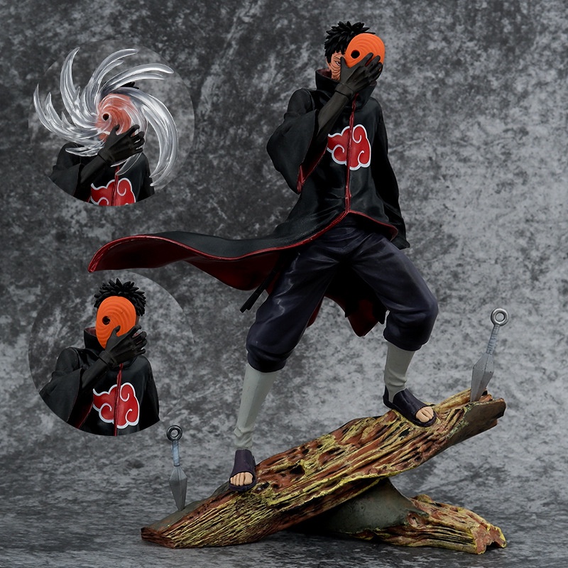 Ornamen Anime Naruto Uchiha Obito 26CM Bahan PVC Buatan Tangan Untuk Hadiah