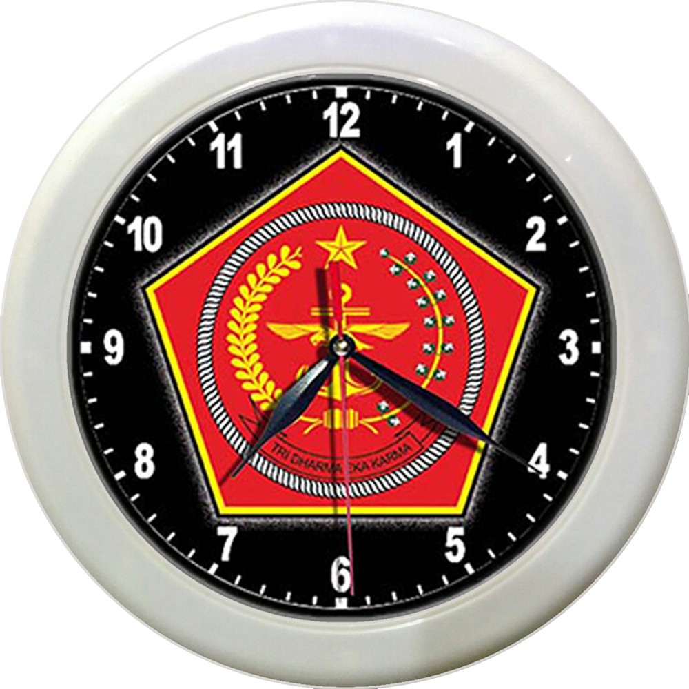 JAM DINDING TENTARA NASIONAL INDONESIA   (DIAMETER 30CM)