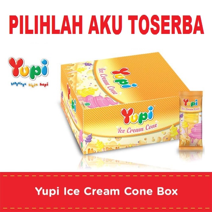 YUPI ICE CREAM CONE BOX - (HARGA 1 DUS ISI 12 BOX)