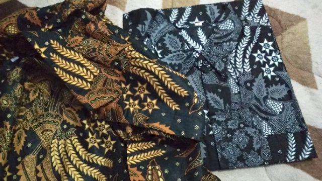 Promo 12.12 Bswart Batik Hrb026 Kenongo Padi Pekalongan M L Xl Batik Pria Murah Modern Grosir