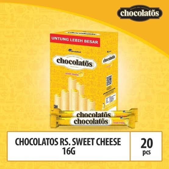 

Chocolatos White Sweet Cheese - 1 box isi 24pcs Keju Manis