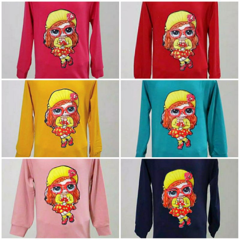 kaos anak perempuan sweater anak perempuan kaos lengan panjang perempuan