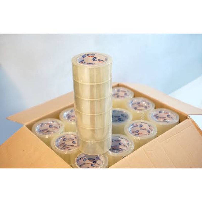 

Lakban Bening 45mm x 80yard StarTape Fragile Skypack Solasi Packing Murah Isolasi Putih Coklat