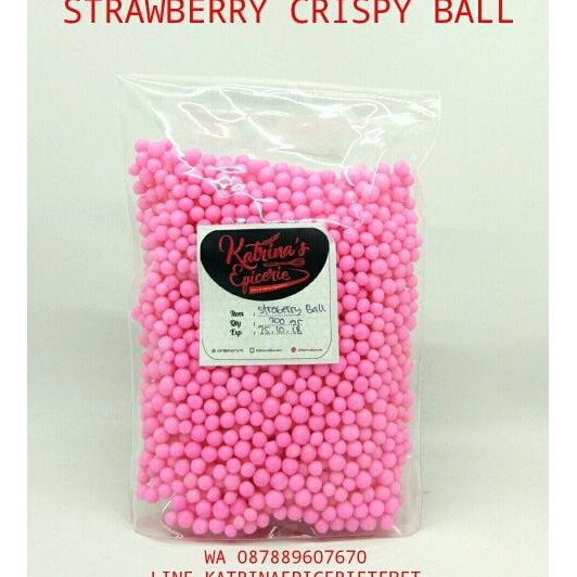 

PROMO ENAK Pink Strawberry Crispy Ball - hiasan kur Terlaris