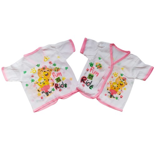 3 Pcs Baju bayi lengan pendek nb Motif   atasan bayi  baju bayi lengan pendek  Baju bayi 0-6 bL