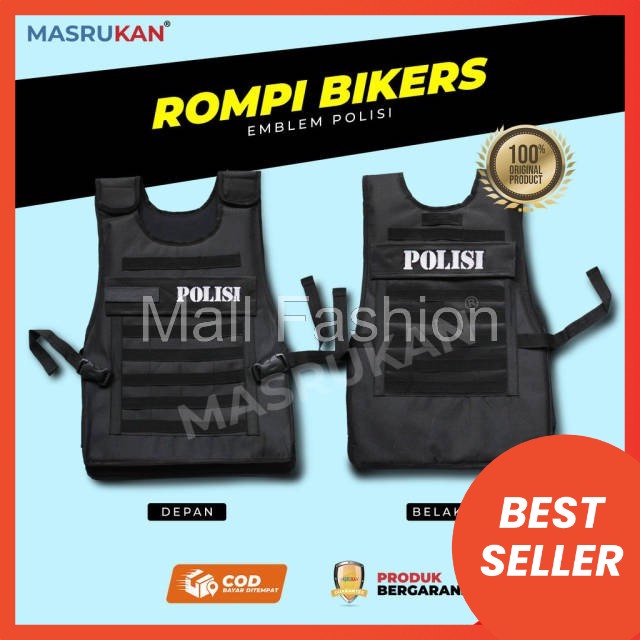 Mall Fashion - Rompi POLISI Rompi bikers Pelindung dada Rompi anti peluru Rompi pria
