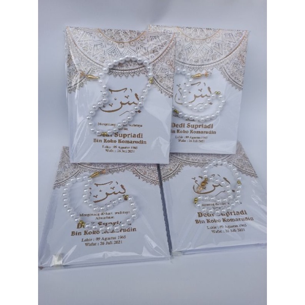 Buku Yasin dan Tahlil Hardcover 128 hvs + tasbih warna + rumbai