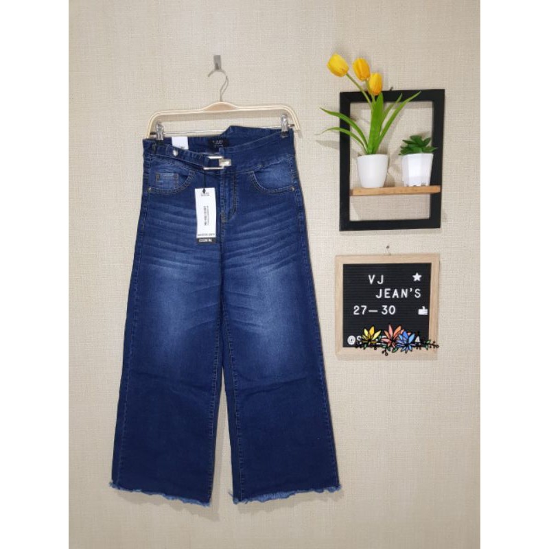(COD) BISA BAYAR DI TEMPAT - CELANA JEANS WANITA - CELANA JEANS KULOT WANITA - CELANA JEANS KULOT VJ