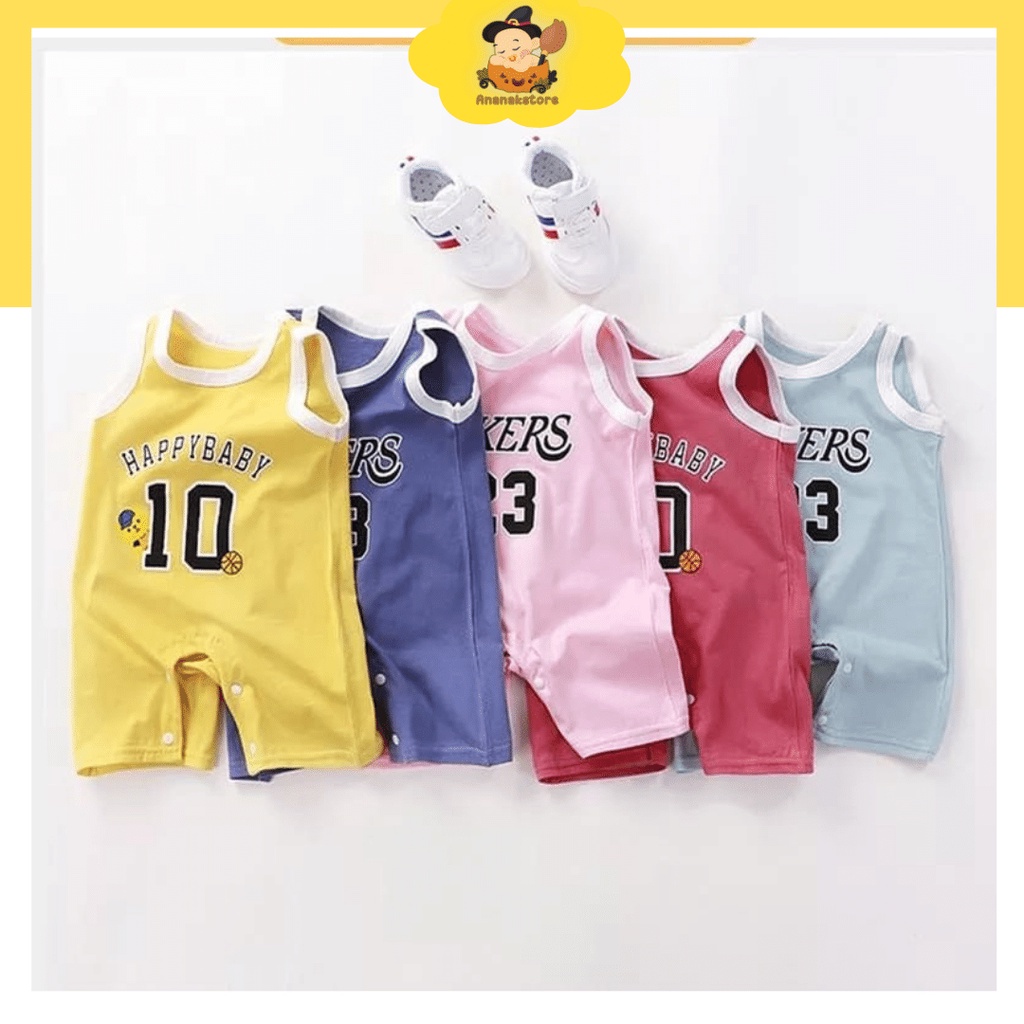 ANANAK - Jumper bayi lucu happy baby jumper bayi tanpa lengan baju bayi import jumper bayi